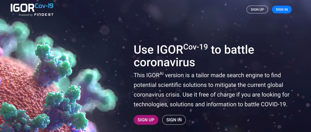 NL company launches AI-Based search engine to find solutions to COVID-19: IGOR^AI & IGOR^COV-19